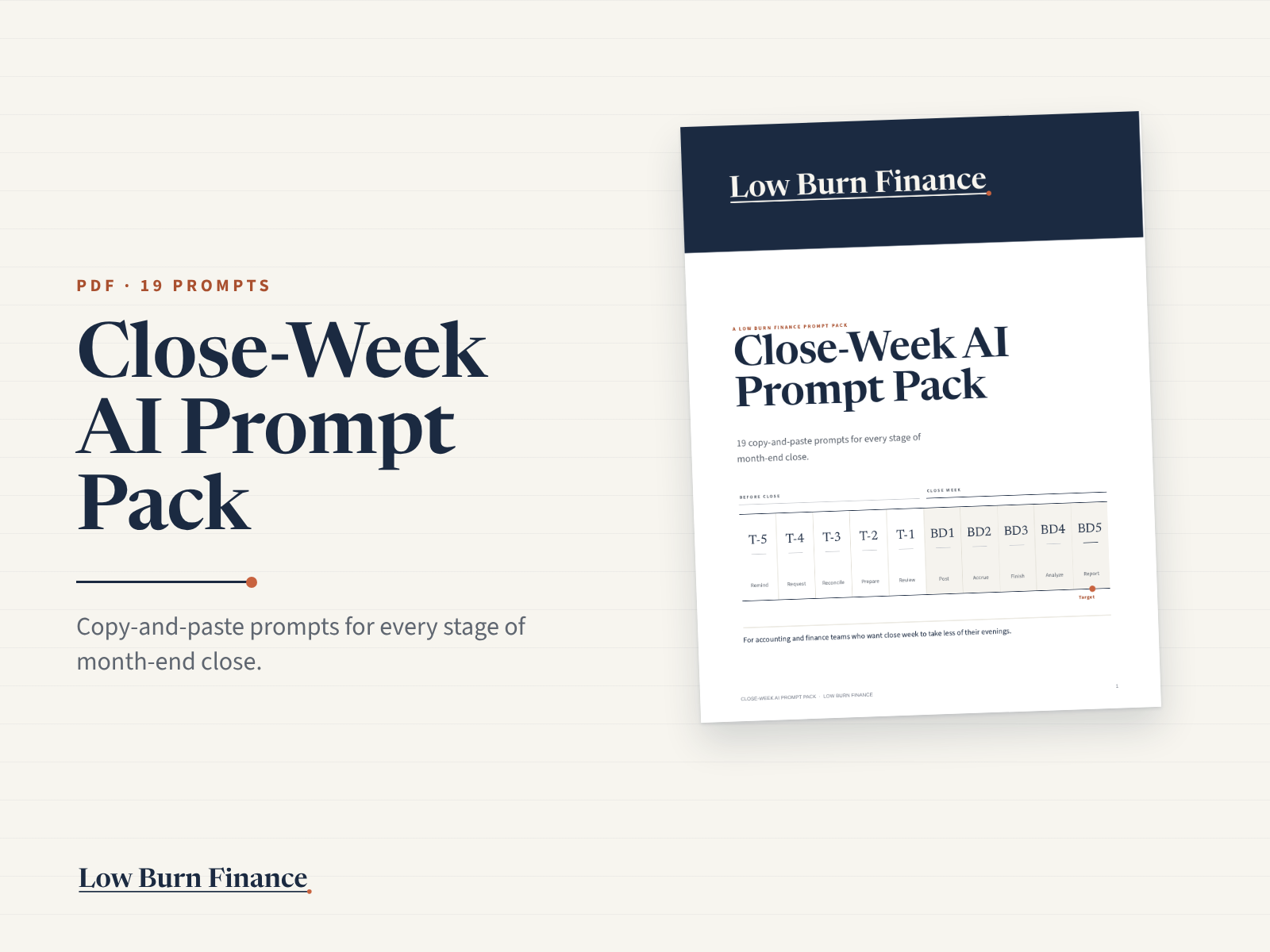 Cover of the Close-Week AI Prompt Pack